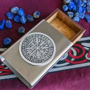 Viking Compass Treasure Box in Stainless Steel