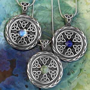 Triquetra Gemstone Pendants