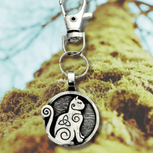 Celtic Cat Bag Charm