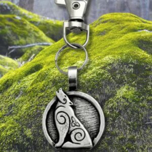 Howling Wolf Bag Charm